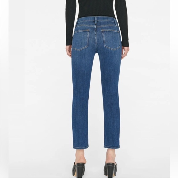 💙 Frame Le High Straight Cropped Jeans Straight Size 25 York - Picture 2 of 12